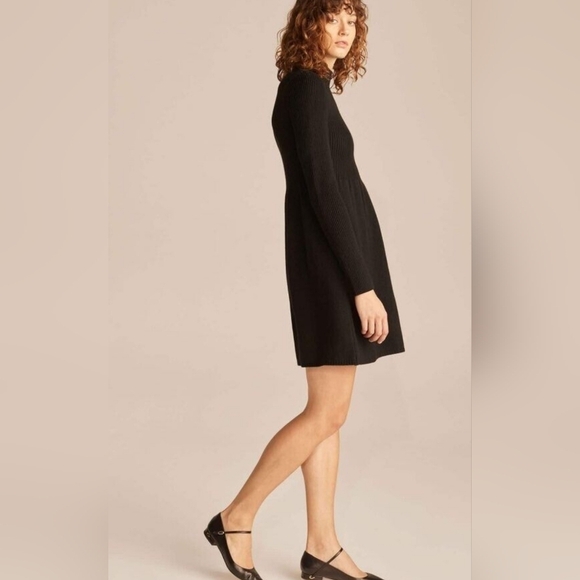 Rebecca Taylor Fit and Flare 100% Merino Wool Sweater Dress | Winter Dress Small - Picture 1 of 12